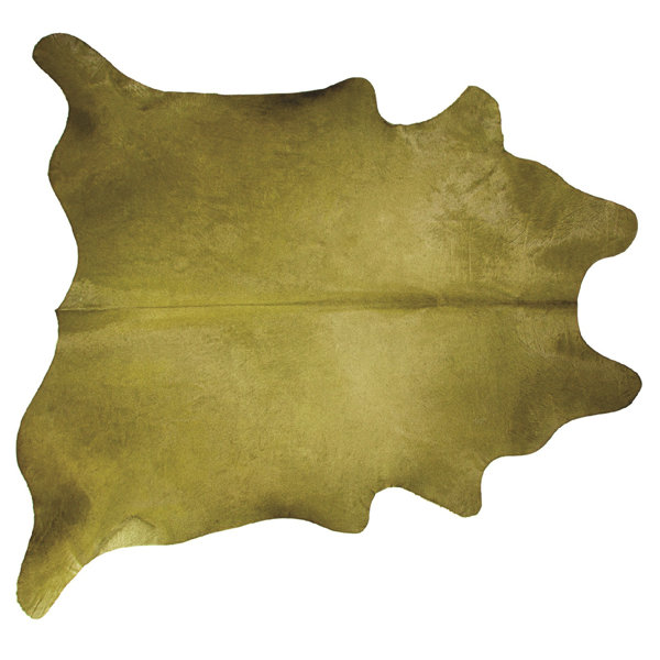 Latitude Run® Plainsboro Cowhide Lime Green Rug Wayfair